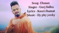 Ehsaan Gurj Sidhu Mp3 Song Download